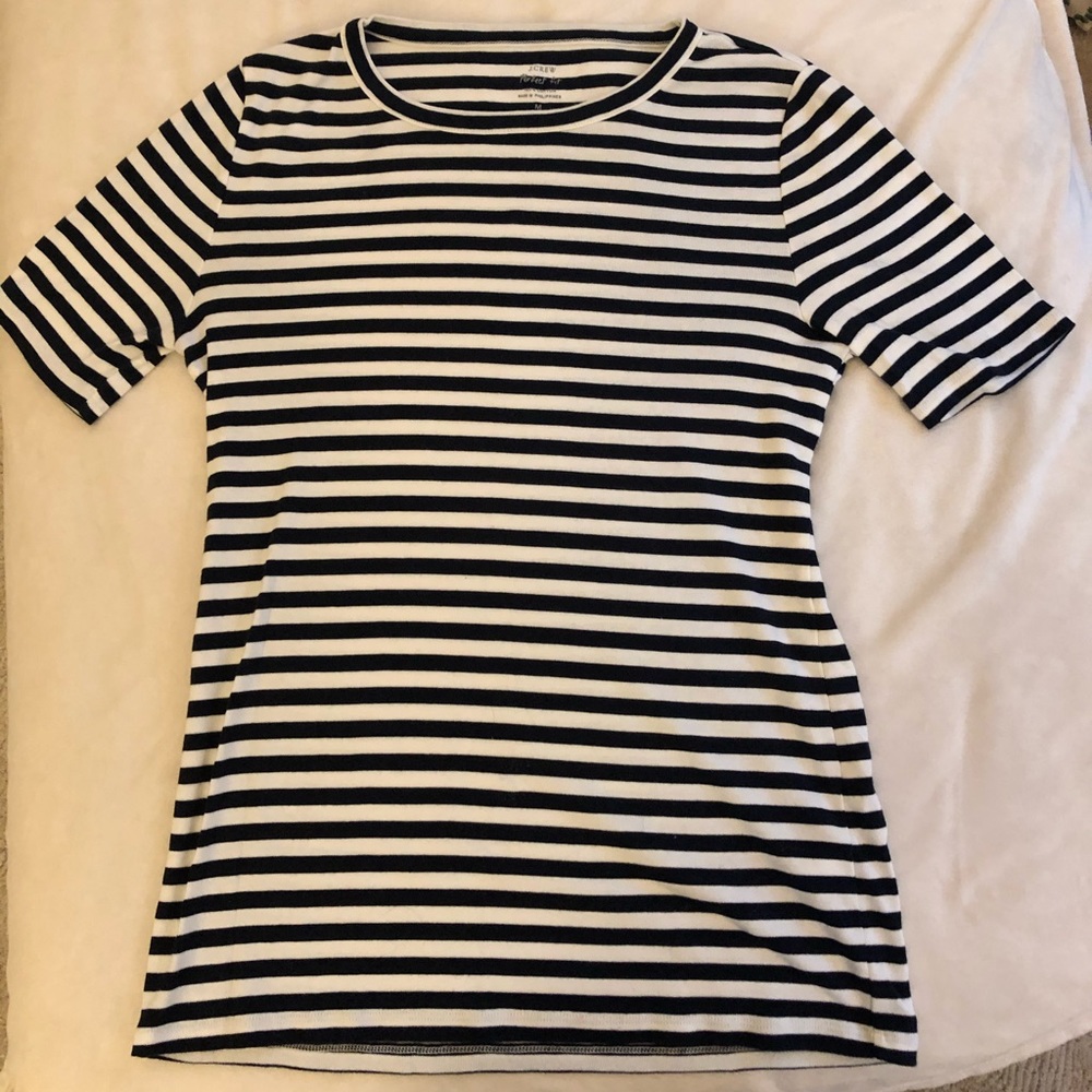 JCrew perfect fit Medium striped shirt